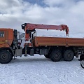 Кран центр "КАМАЗ" 659100 на шасси КамАЗ 43118 6x6 Бортовой с КМУ, 2023, 41 918 км