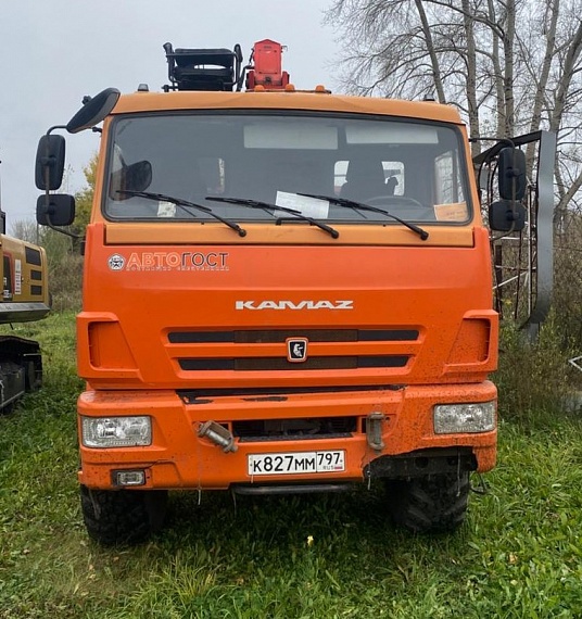 Строительные подъемные машины (СПМ) 732407 на шасси КамАЗ 43118 6x6 Бортовой с КМУ, 2022, 25 308 км