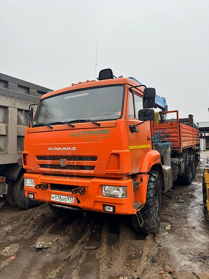Агропромсервис 4382 на шасси КамАЗ 43118 6x6 Бортовой с КМУ, 2022, 47 804 км