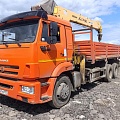 КамАЗ 65115 6x4 Бортовой с КМУ, 2021, 69 201 км