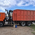 АВТОРОСТ 3369 на шасси КамАЗ 65115 6x4 Ломовоз с КМУ, 2019, 124 386 км